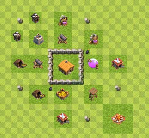 Clash of Clans 2. Seviye Köy Düzeni