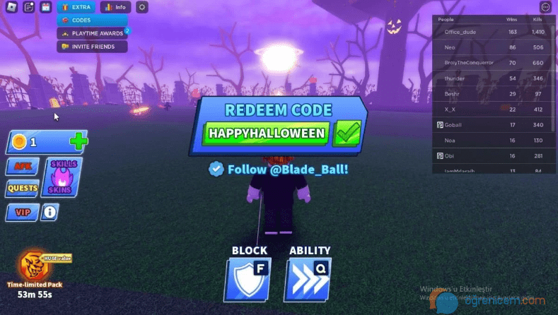 Roblox Bıçak Topu Kodları