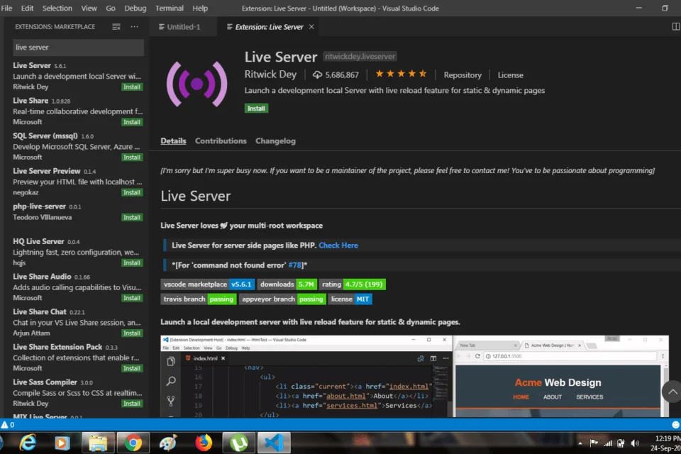 Live Server EklentiLive Server Eklenti